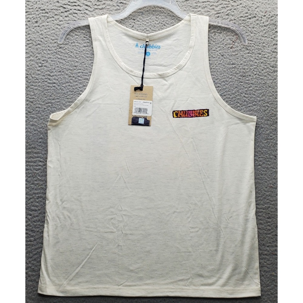 Chubbies Activewear Tank Top Mens Small Multicolor Graphic Round Neck Pullover